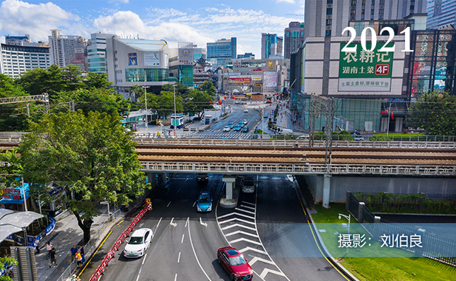 解放路與廣龍鐵路交匯處