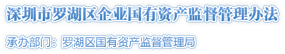 深圳市羅湖區(qū)企業(yè)國有資產(chǎn)監(jiān)督管理辦法